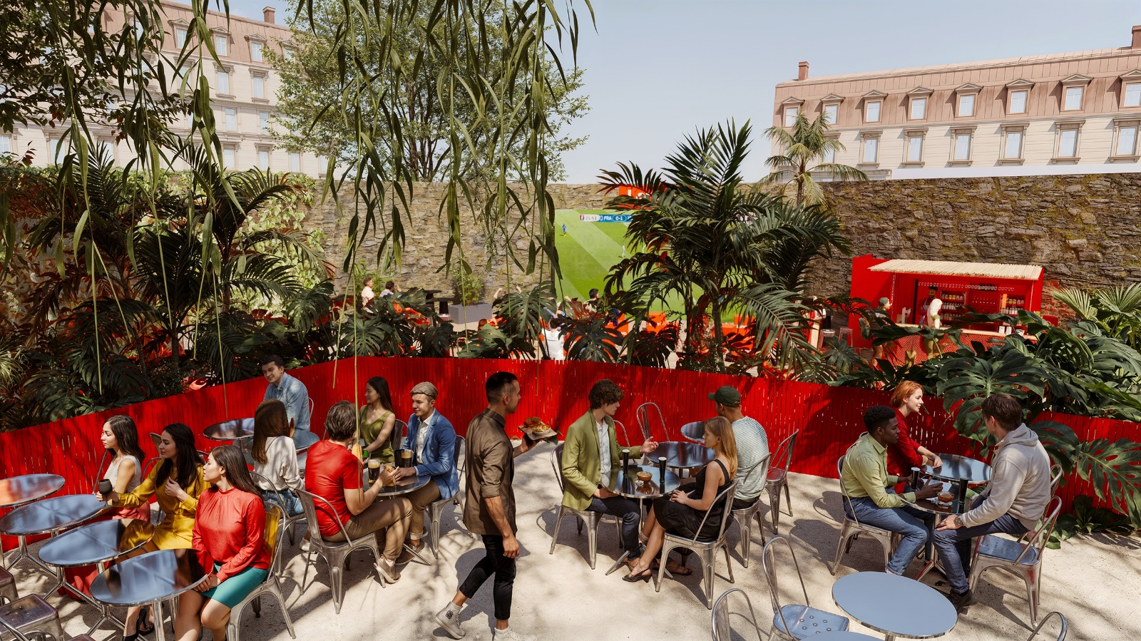 Visiteurs de la Lenovo Fan Zone