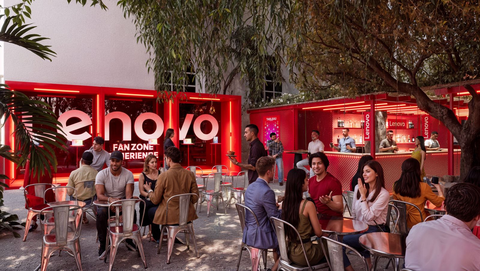 Visiteurs de la Lenovo Fan Zone